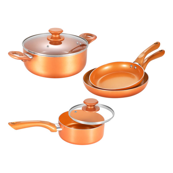 Kutime 6 Piece Non Stick Aluminum Cookware Set And Reviews Wayfair 3548